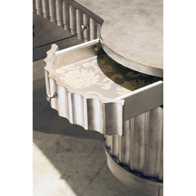 Melange Fluted Kidney Desk