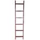 preview thumbnail 2 of 0, Country-Style 6' Decorative Straight Ladder Burgundy