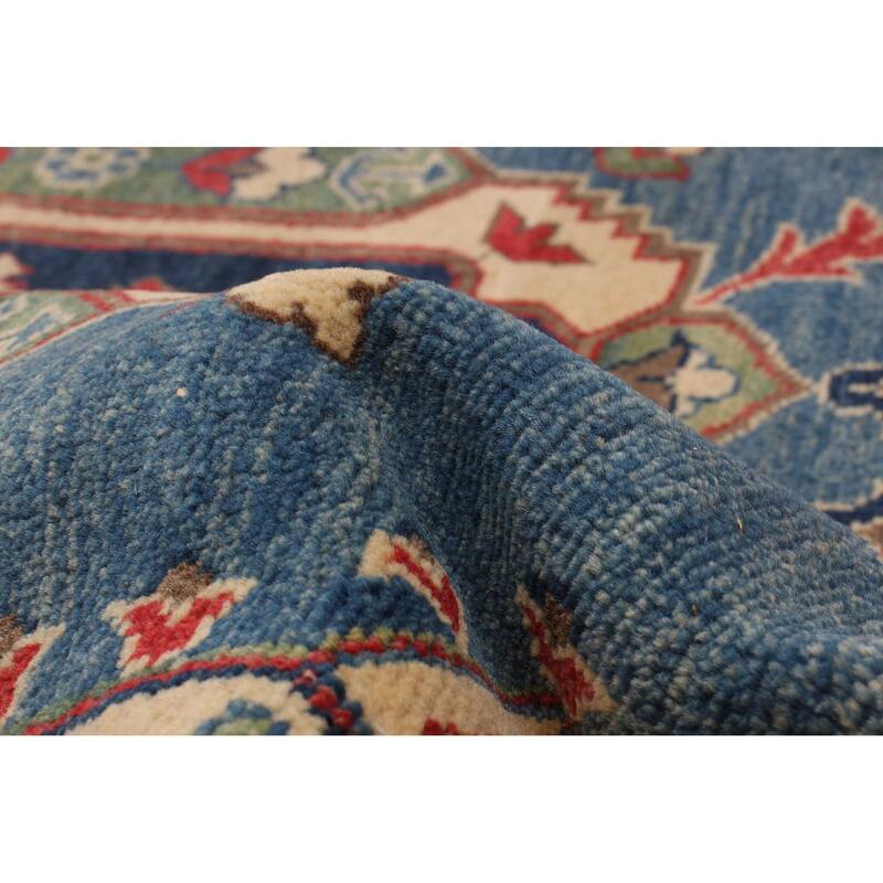 ECARPETGALLERY Hand-knotted Finest Ghazni Blue, Red Wool Rug - 6'6 x 9'7