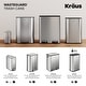 preview thumbnail 10 of 10, KRAUS WasteGuard 1.3 Gallon / 5 Liter Step Pedal Bathroom Trash Can