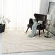 preview thumbnail 2 of 14, SAFAVIEH Florida Shag Sigtraud Abstract Waves 1.2-inch Thick Rug 5' Square - Creme - Square