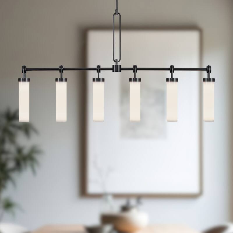 Alora Lighting LP355652 Wynwood 6 Light 52" Wide Linear Pendant