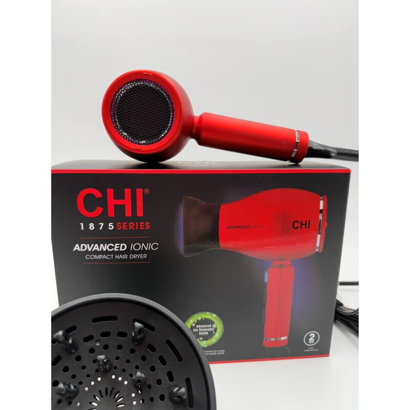 CHI 1875 Series Advanced Ionic Compact Hair Dryer Red