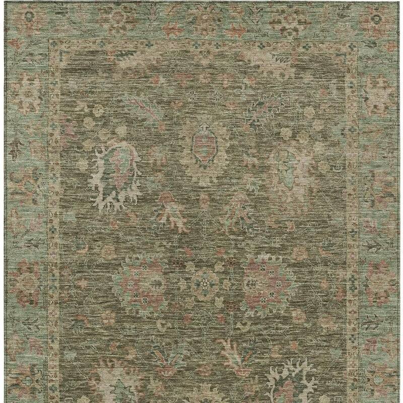 HomeRoots Floral Traditional Rectangle Outdoor Rug