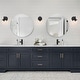 preview thumbnail 12 of 14, Design House 28-Inch Kenna Modern Metal Round Decorative Wall Accent Mirror Brushed Silver - Single