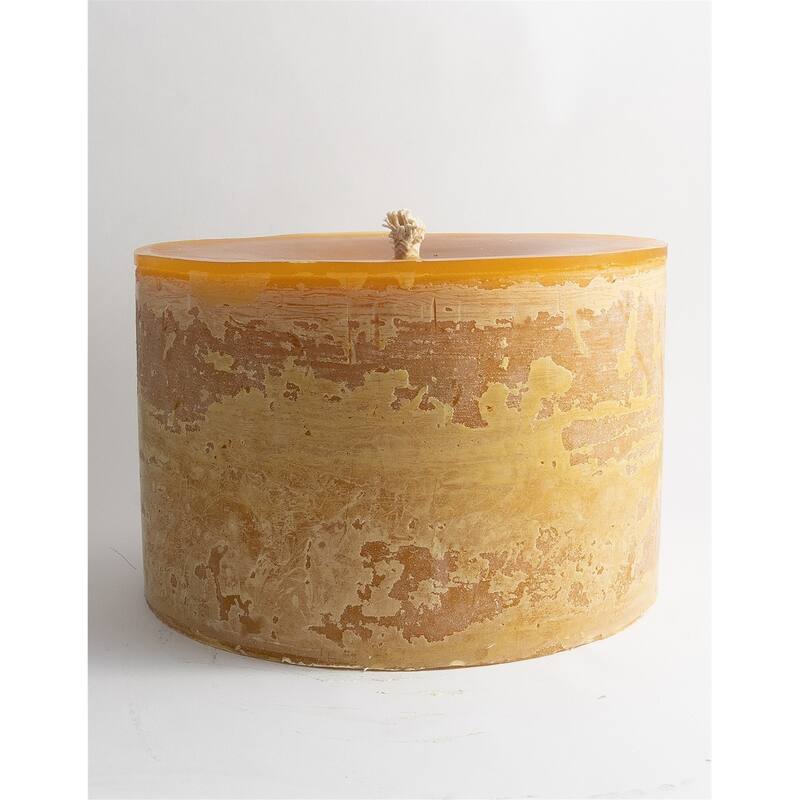 Round 1-Wick Pillar Candle 9"Dia x 6"H Chamois - Chamois - Chamois