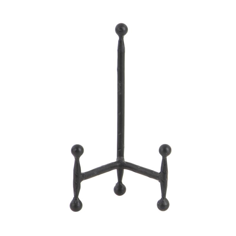 Metal Slim Display Easel with Ball Accents - Set of 3 Black or Gold - Roche River Decor