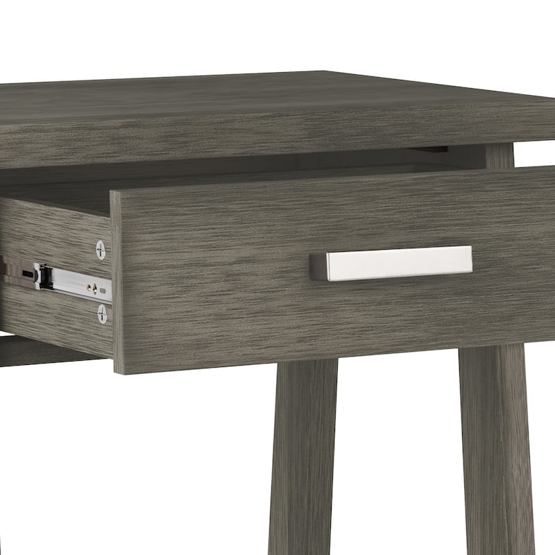 WYNDENHALL Hawkins SOLID WOOD 24 inch Wide Modern Industrial Bedside Nightstand Table