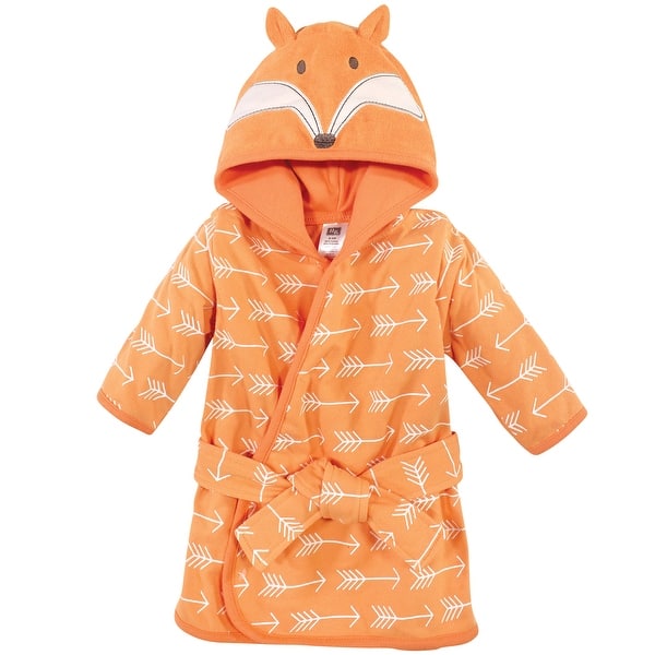 slide 1 of 1, Hudson Baby Infant Boy Cotton Rich Bathrobe, Fox, 0-9 Months - Fox - 0-9 Months 0-9 Months - Fox