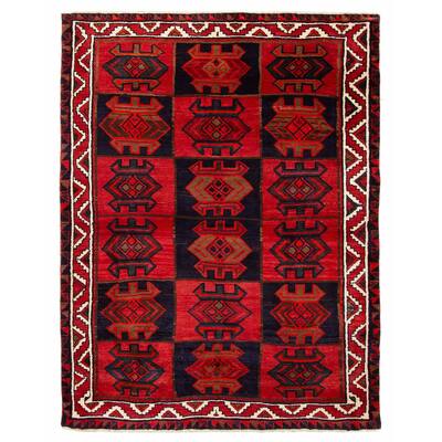 ECARPETGALLERY Hand-knotted Melis Vintage Red Wool Rug - 5'1 x 6'7