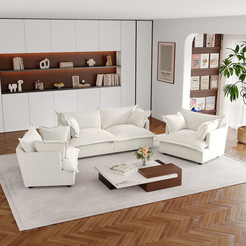 Double Layer Cushion Comfy Cloud Modular Sectional Sofa Set