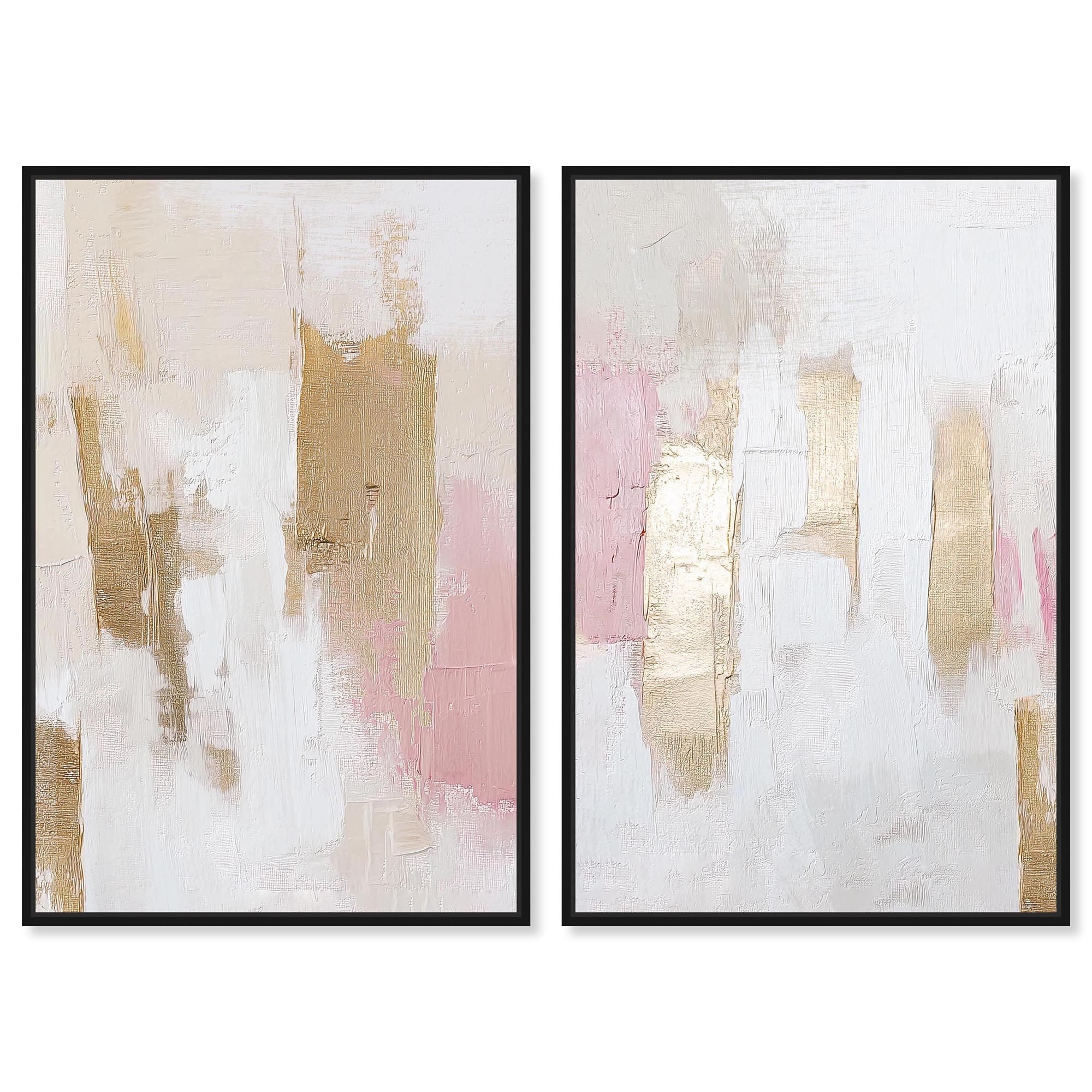 Gentle Elegance Abstract Set Canvas Print By Remedy