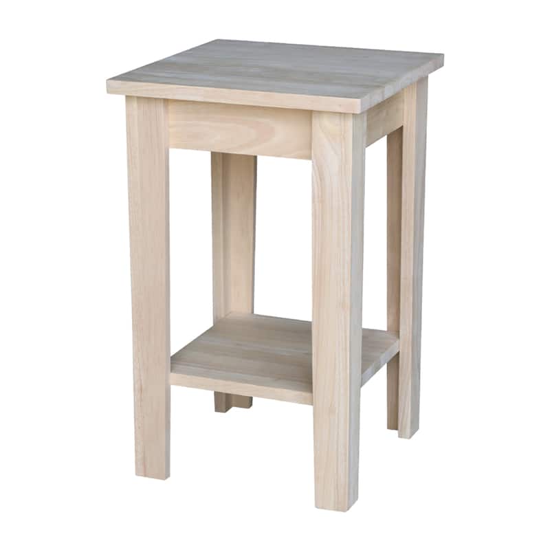 Unfinished Solid Wood Shaker Plant Stand - Unfinished - Wood