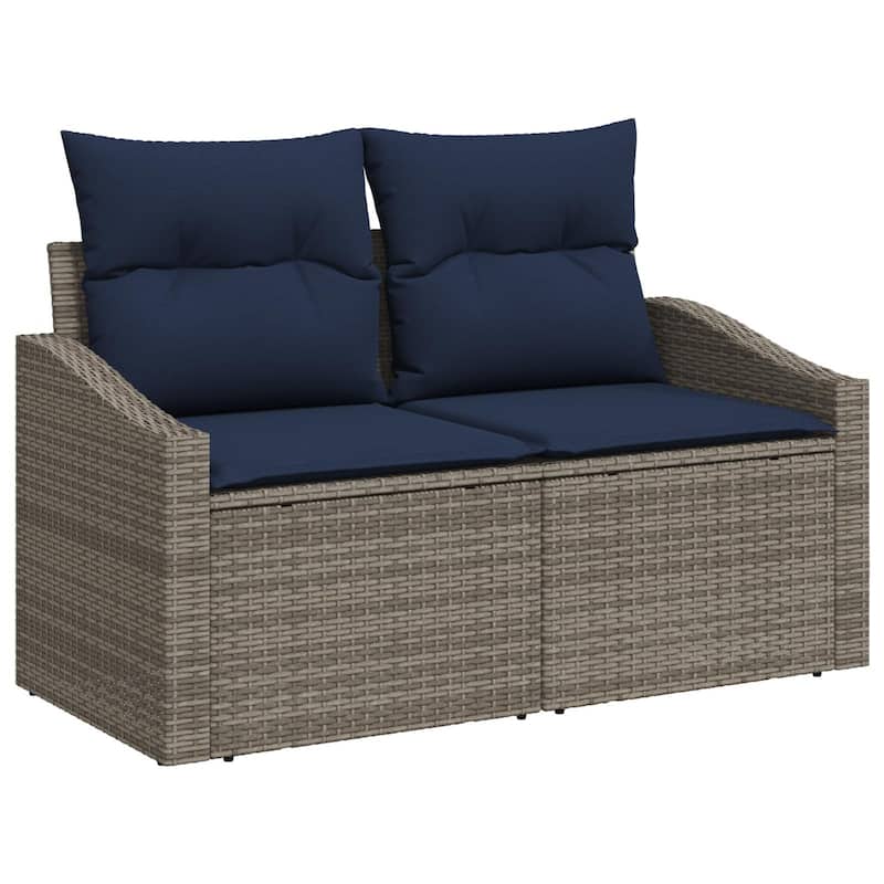 vidaXL 7 Piece Garden Sofa Set with Cushions - 91.9×48.6×27.2