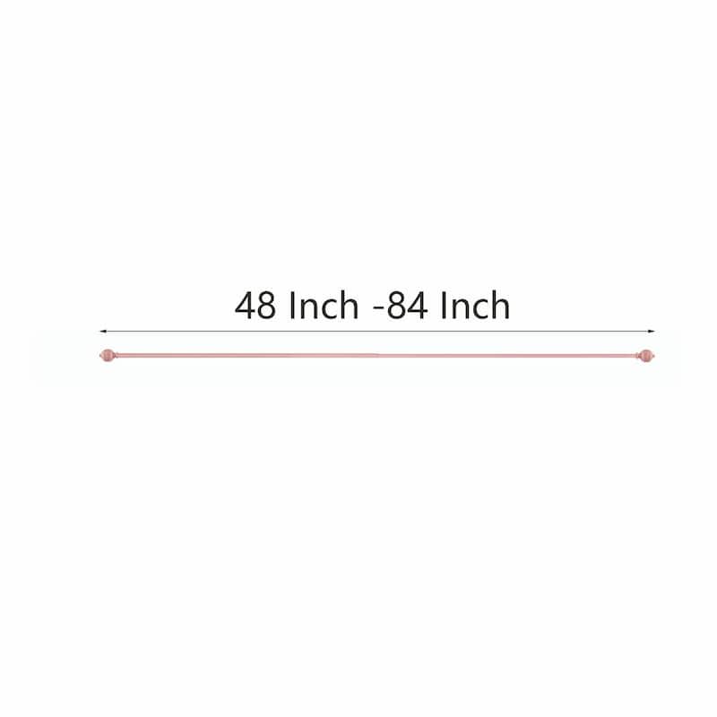 Acroma Adjustable Single Pink Curtain Rod for Window