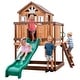 preview thumbnail 1 of 12, Backyard Discovery Echo Heights Cedar Wooden Elevated Kids Playhouse - 6'3" x 10'0" Brown - 6'3" x 10'0" - Kids
