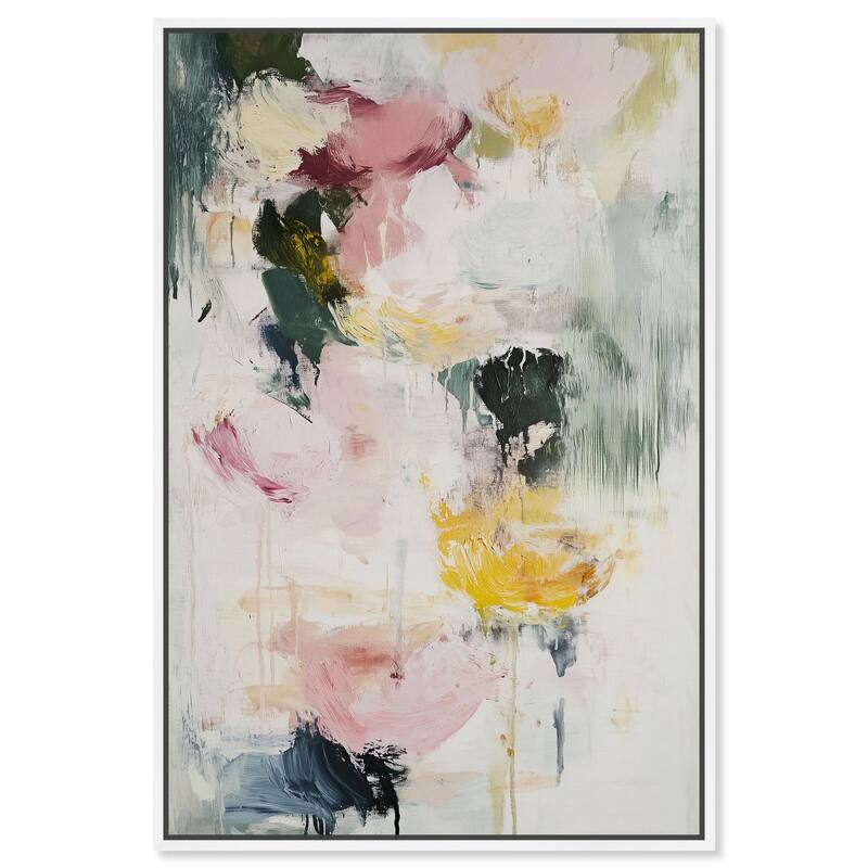Dripping Colors II Canvas by Art Remedy - White - 20" x 30"