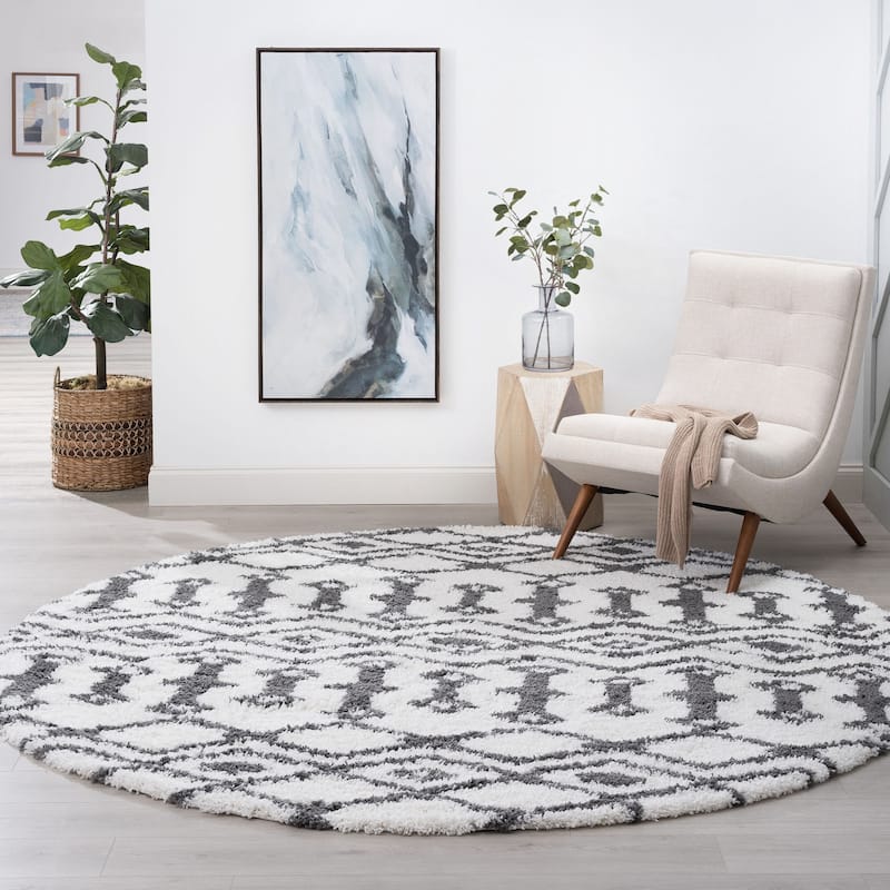 Joy Shag Mediterranean Geometric Indoor Area Rug