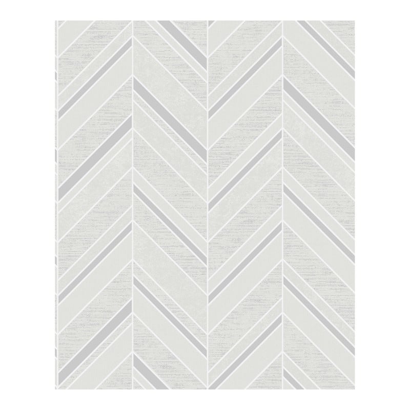 Advantage Punta Mita Ivory Chevron Wallpaper - 20.5 x 396 x 0.025