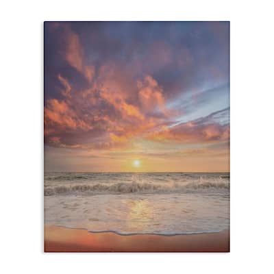 Stupell Sunlit Clouds over Beach Canvas Wall Art Design By Mike Calascibetta