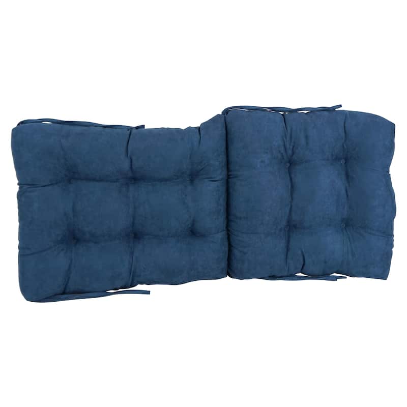 Multi-section Tufted Indoor Microsuede Seat/Back Chair Cushion (Multiple Sizes)