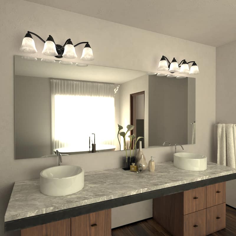 Standford 4 Light Bronze Bathroom Vanity Fixture - 26-in W x 7-in H x 7-in D