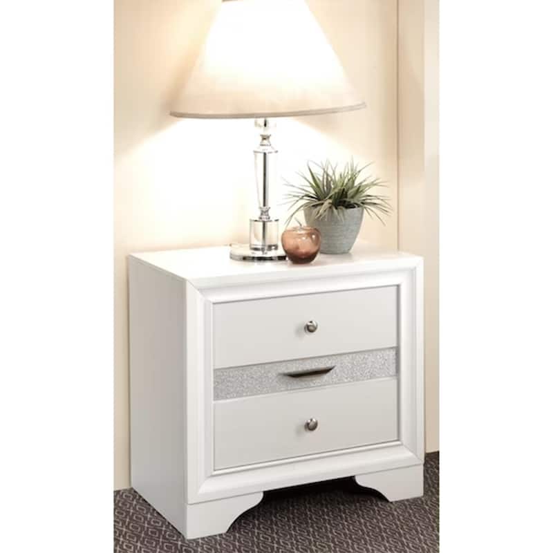 2 Drawers and 1 Jewelry Drawer Nightstand