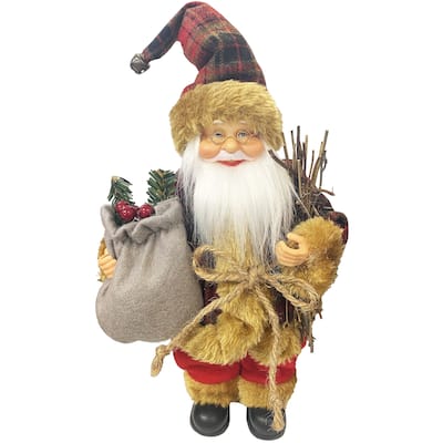 12" Country Plaid Claus