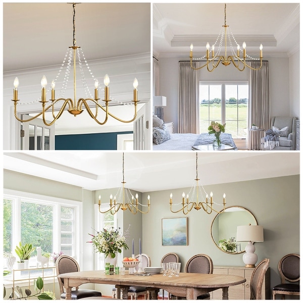 Farmhouse 6 Lights French Country Chandelier for Kitchen Island Dining Room On Sale Bed Bath Beyond 39835973