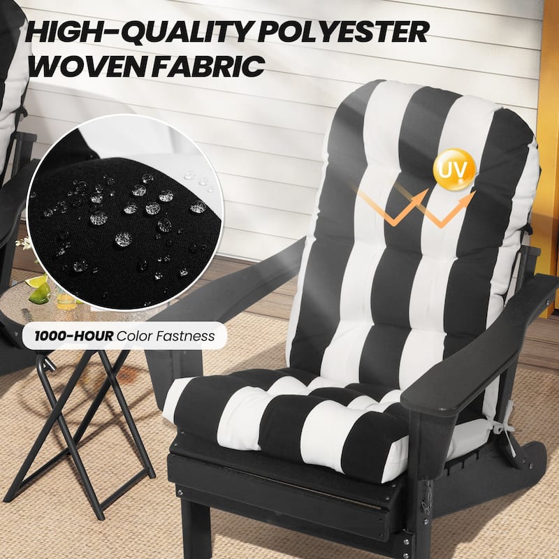 Outdoor Adirondack Chair Cushion Thickened Patio Chair Pad Lounge Rocking Chair Cushion