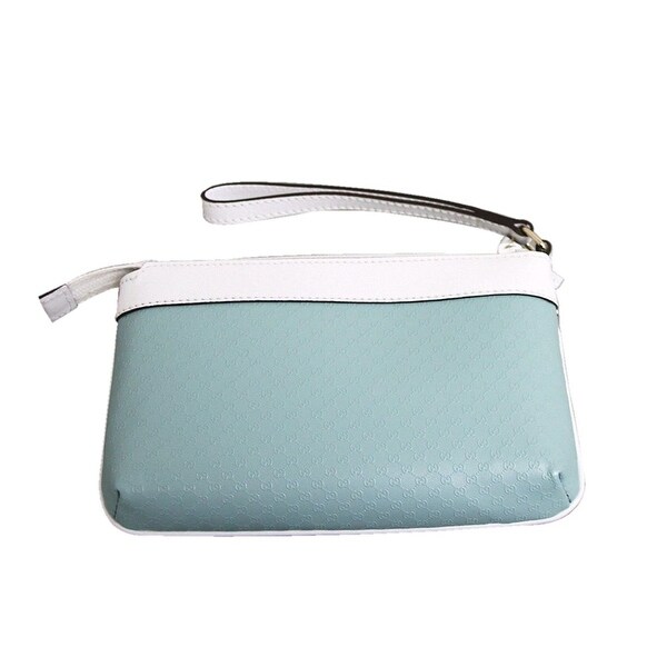 large blue clutch bag