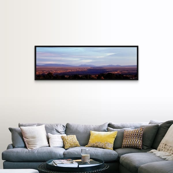Mountains On A Landscape Rio Grande Gorge Taos New Mexico Black Float Frame Canvas Art Overstock 25528251