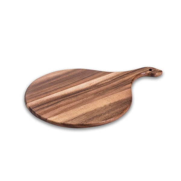 Wood Round Tray Serving Platter Board with Rope Handles - On Sale - Bed  Bath & Beyond - 32555516