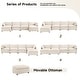 preview thumbnail 52 of 153, Corduroy Sectional Sofa with Removable Ottomans & Ultra-soft Cushions for Living Room & Bedroom