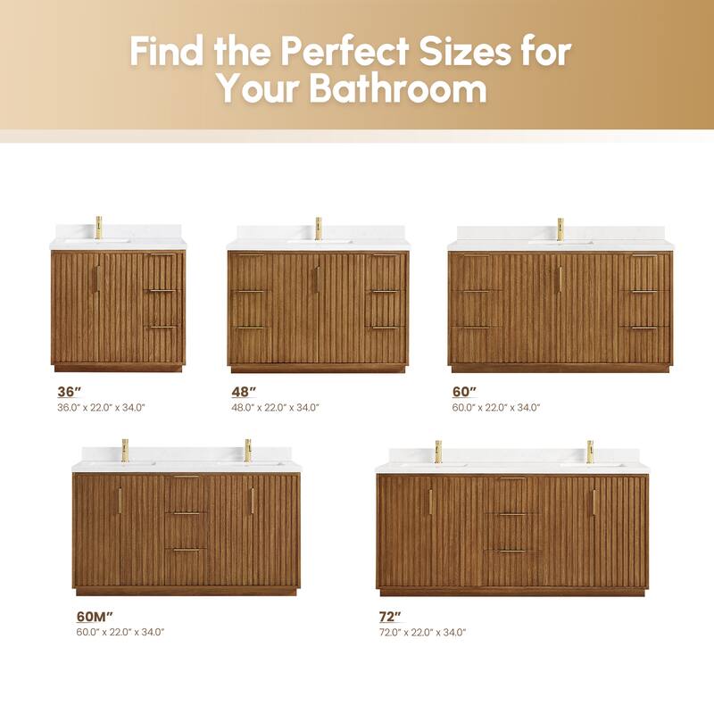 Bangkok Bath Vanity with White Grain Stone Top, no Mirror