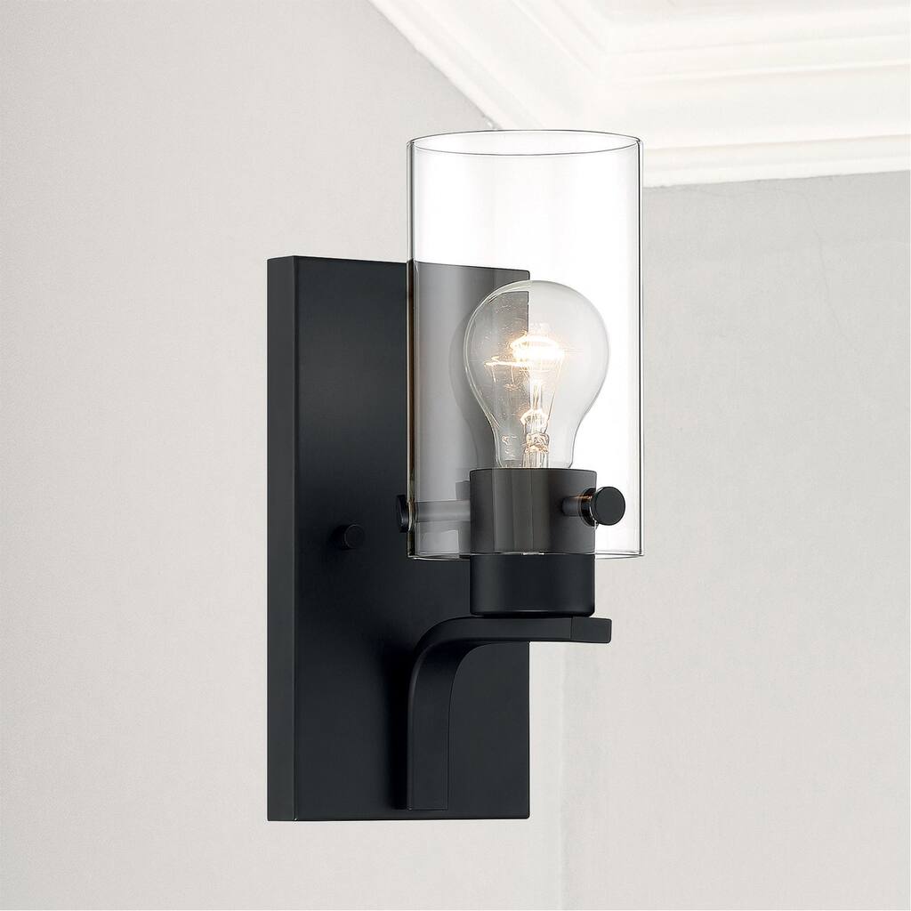Nova Lighting One Light Vanity Sommerset Matte Black - Exact size