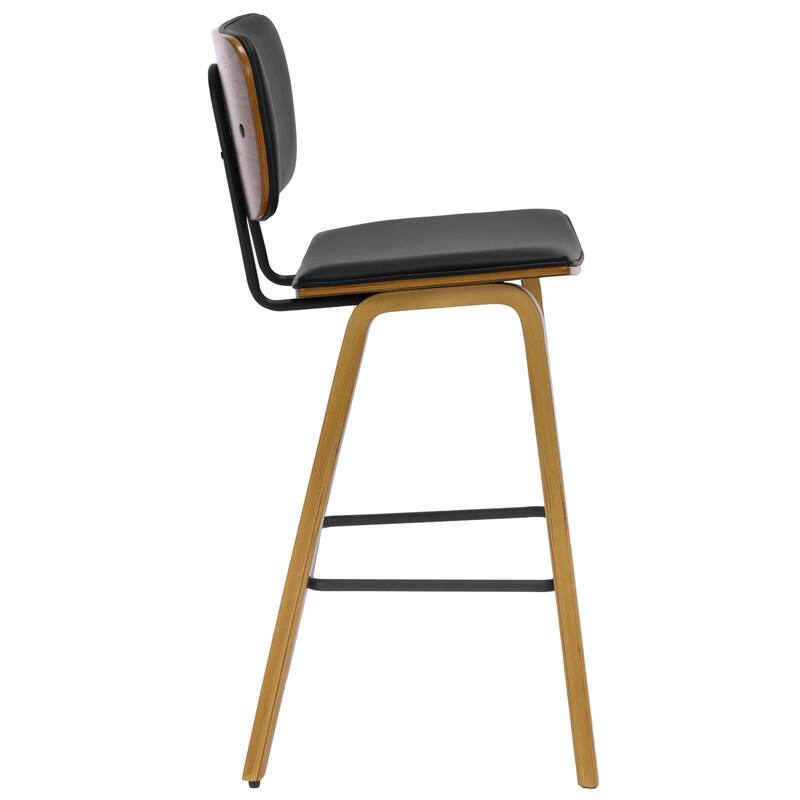 26" Wood Counter Height Bar Stools Set of 2 - 37.6"H x 19.5"W x 18.7"D