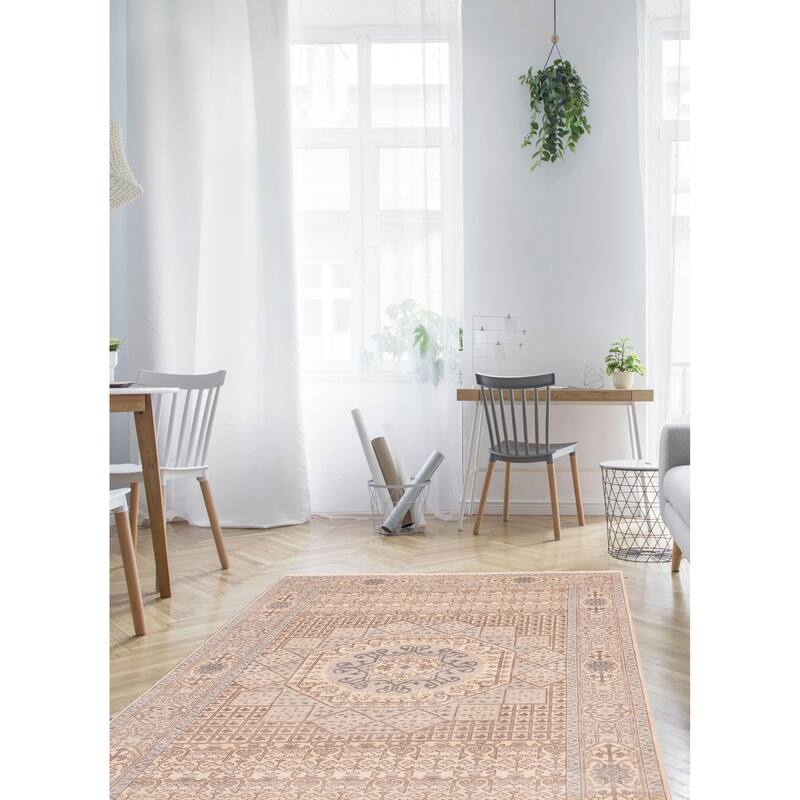 ECARPETGALLERY Hand-knotted Mamluk Light Grey Wool Rug - 6'0 x 8'9