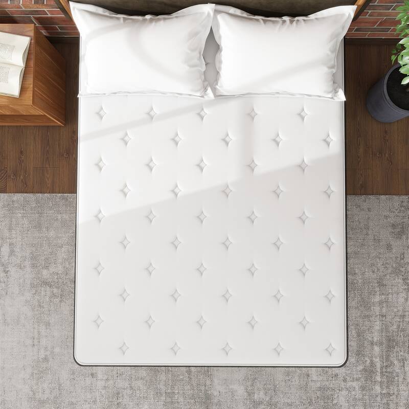 12 inch Foam and Spring Hybrid Mattress, Medium Firm Feel Durable Support Mattress Bed in a Box