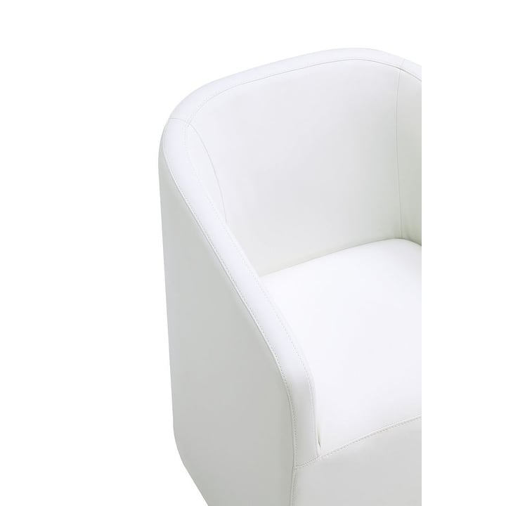 Manhattan Comfort Anna Modern Round Faux Leather Dining Armchair