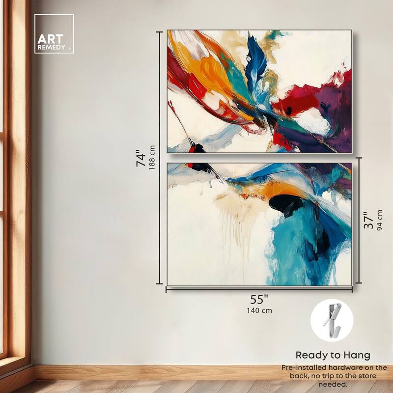 Vibrant Palette III Canvas Set of 2 by Art Remedy