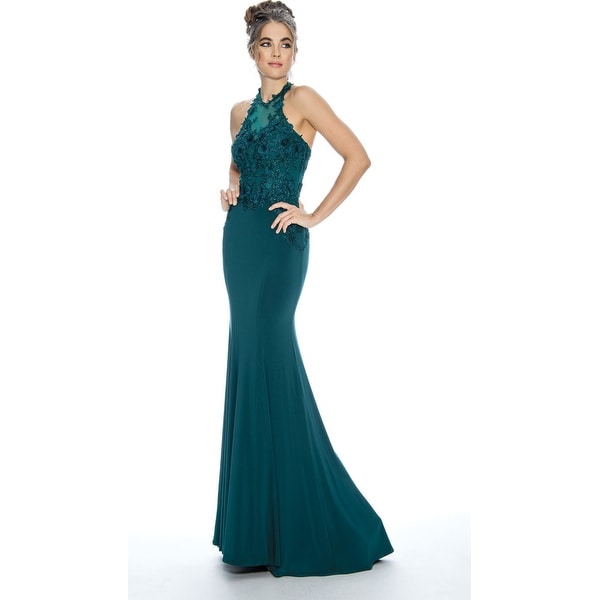 Stella Couture Halter Neck Formal Prom Long Dress. Opens flyout.