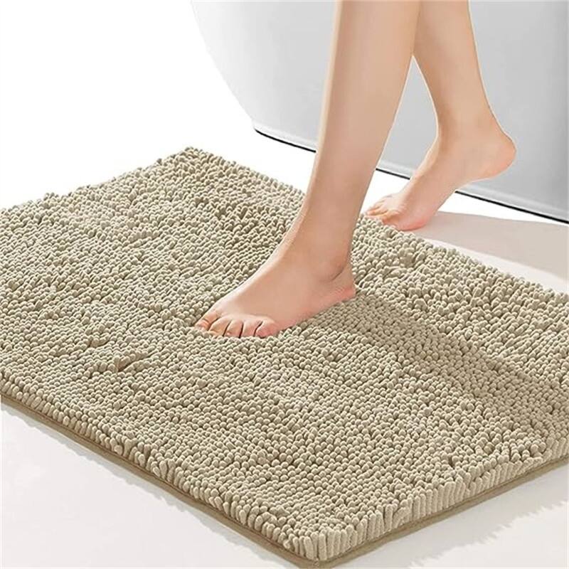 Non-Slip Bath Mat - Beige - 17"×24"