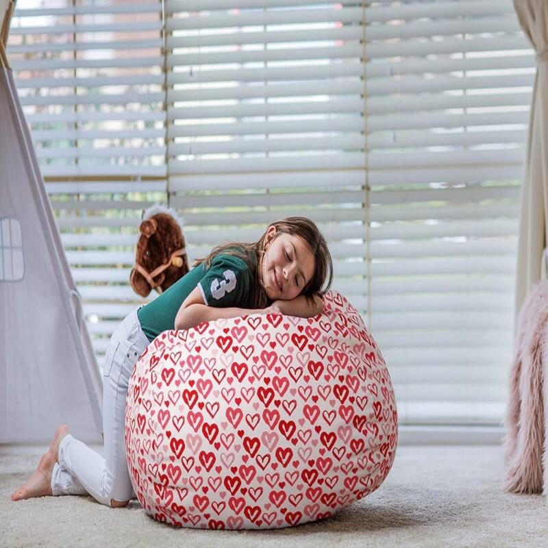 Stuffed Storage Bean Bag Chair Cover (X-Large)
