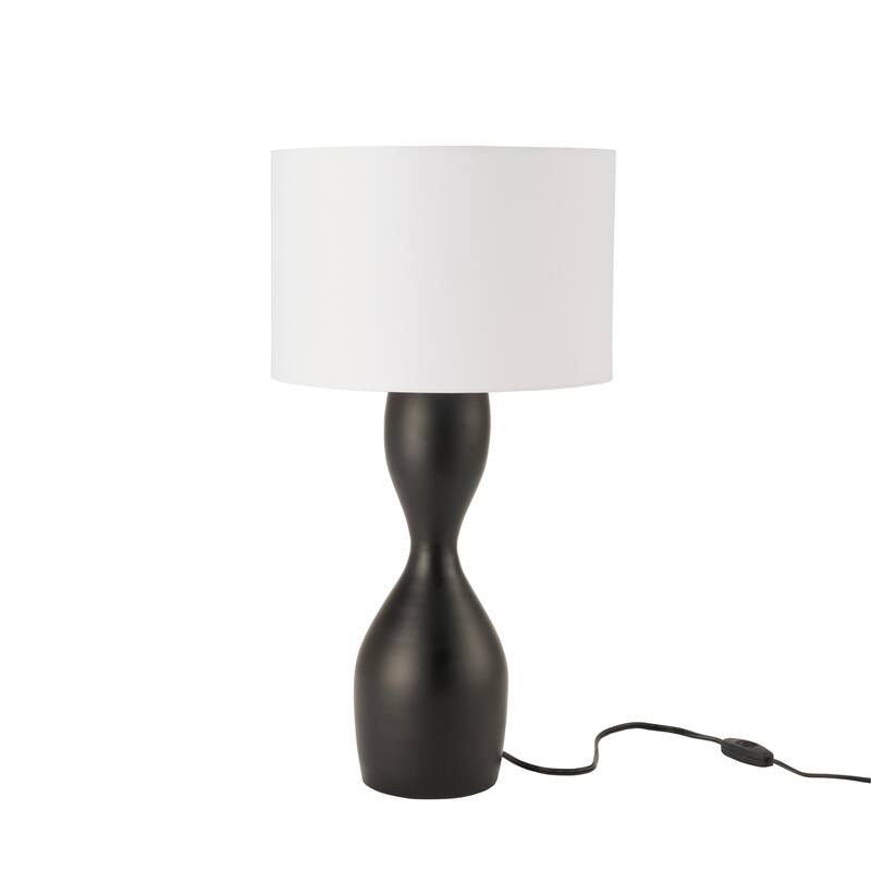 Nourison 23" Modern Wavy Smooth Ceramic Table Lamp