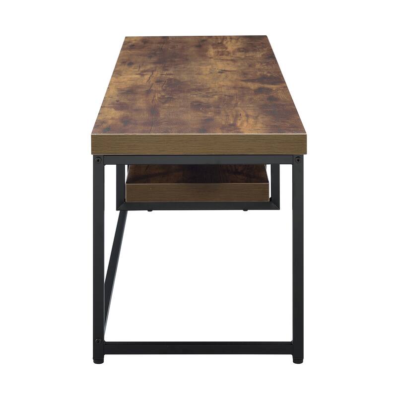 Multifunctional 1-shelf TV Stand Spacious Storage Space - Brown