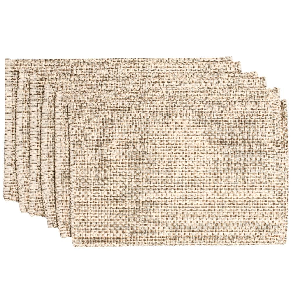 Sweet Home Collection Two Tone Cotton Woven 13x19 Placemats (Set of 2, 4, or 6)