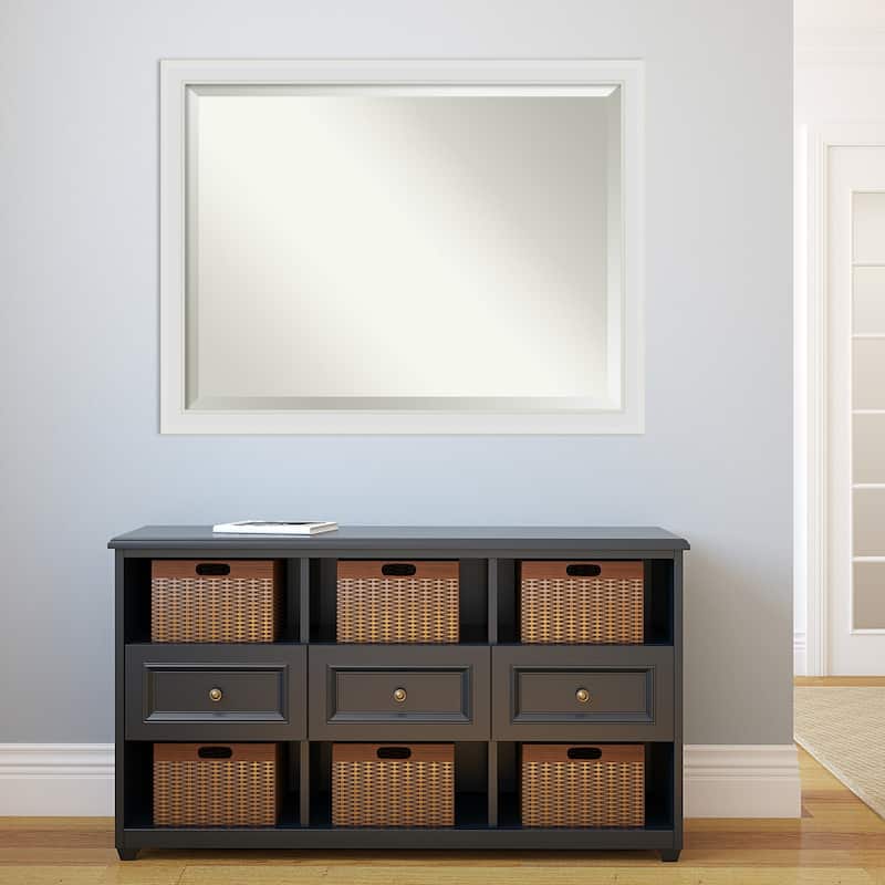 Beveled Wall Mirror - Flair Polished Nickel Frame