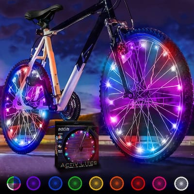 Activ Life Bicycle Spoke Lights (2 Tires, Galactic), Fun for Beach Cruisers, BMX, Mountain & Folding Bikes, Best Wheel Lights