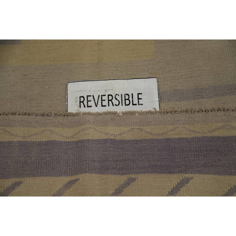 Hand Woven Oriental 100% Wool Carpet Southwestern Tribal Yellow & Gold Kilim Area Rug - 8' 0'' X 4' 10''